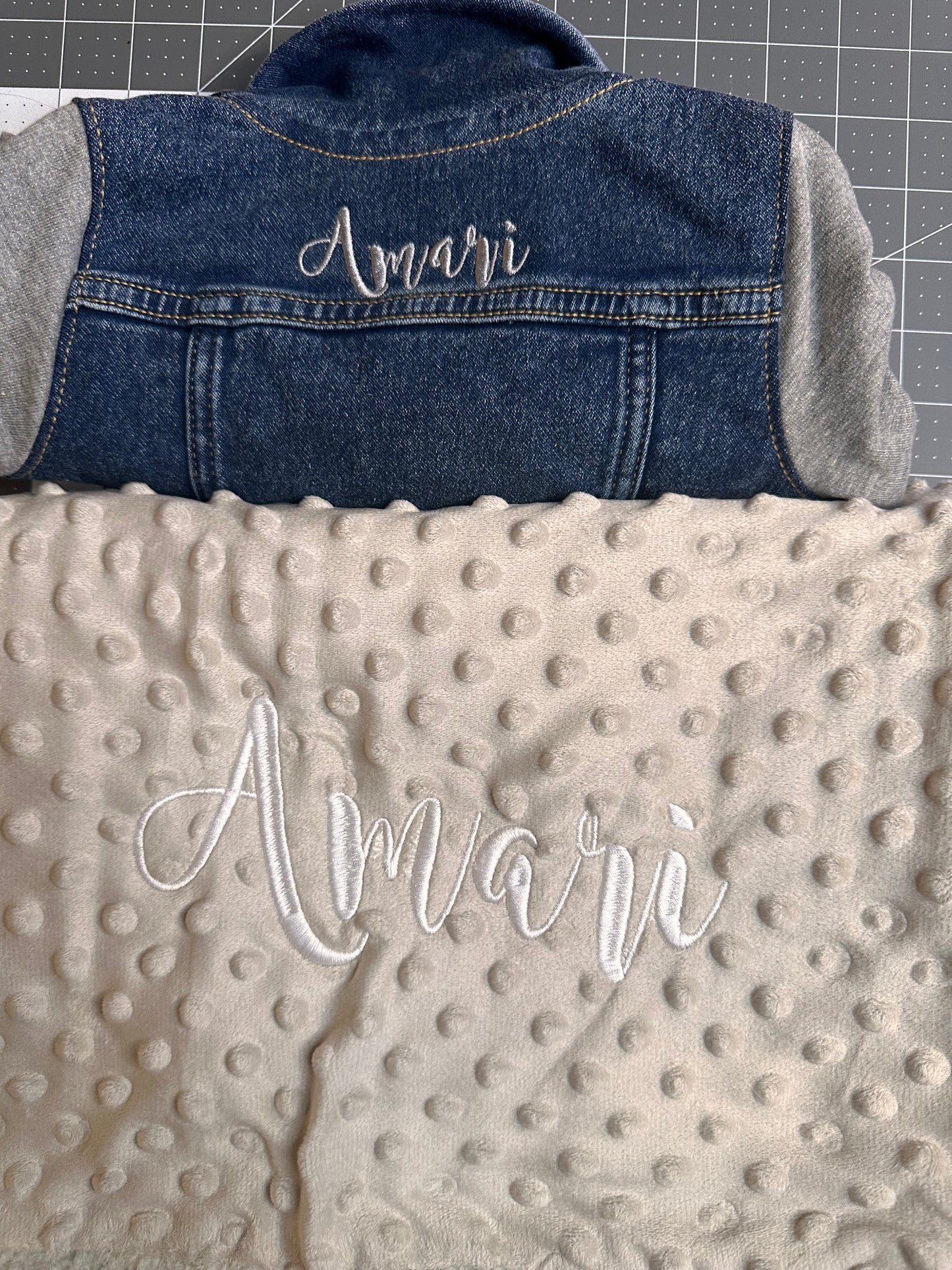 Name embroidery-product not included